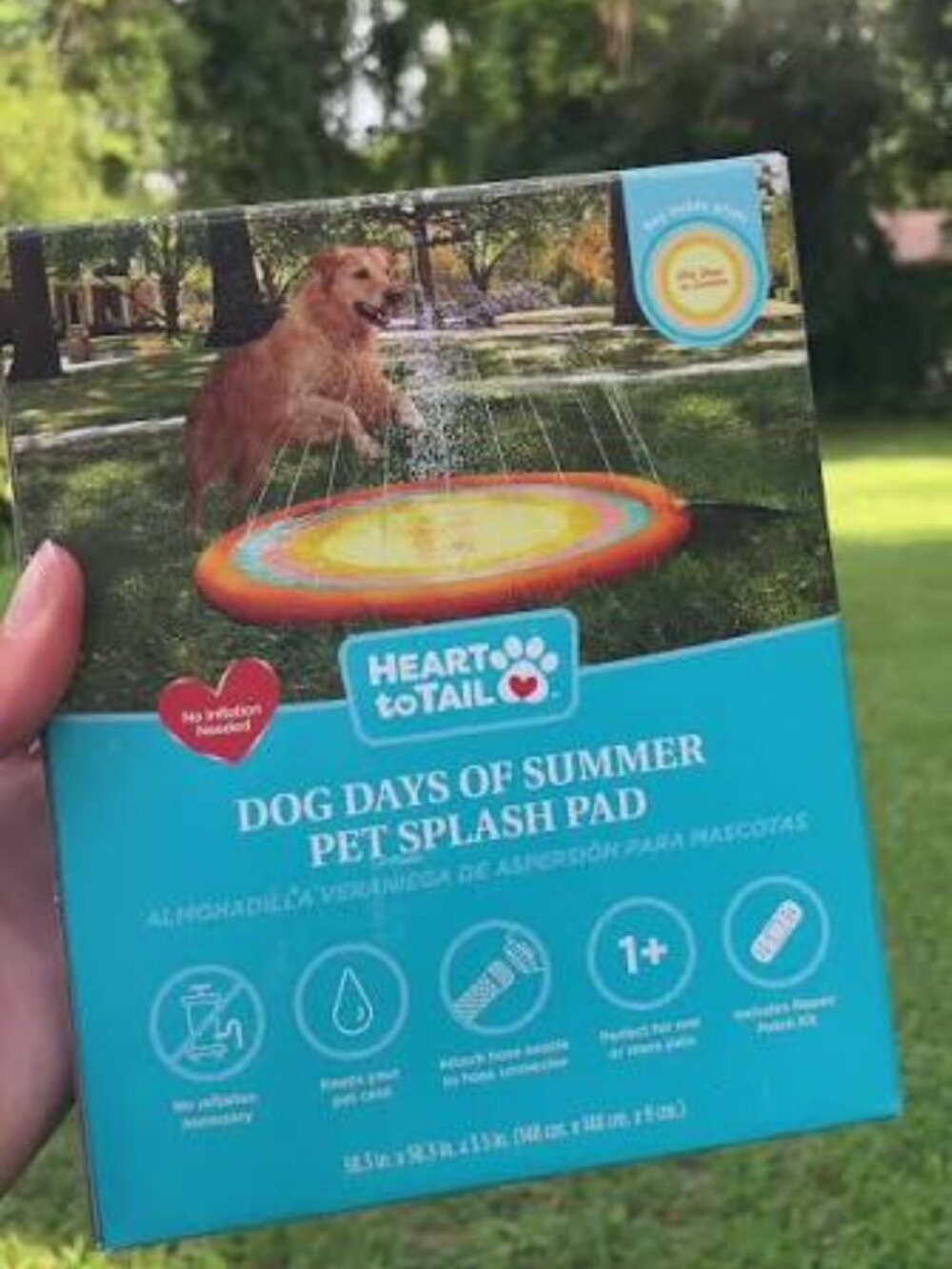 Heart To Tail Pet Splash Pad is a 58.5" diameter "New in Box"